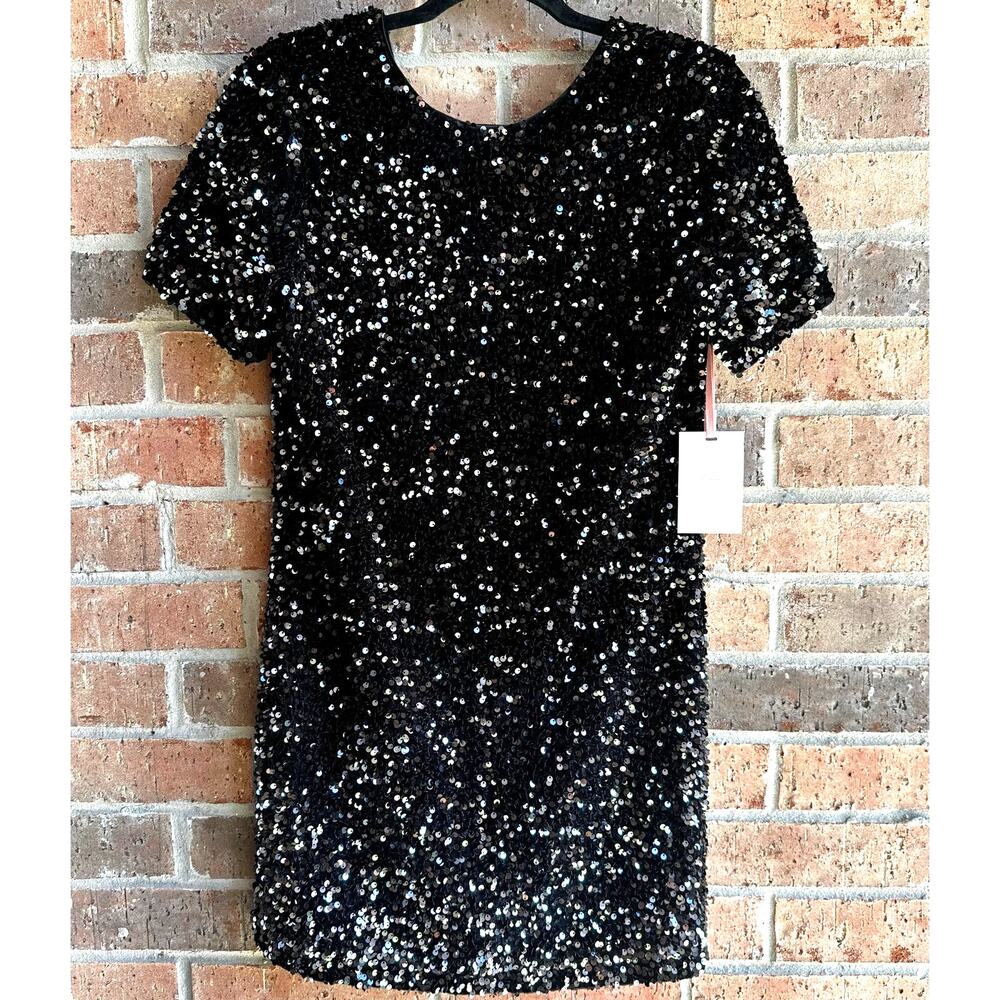 Alex Marie Sequence Short Sleeve Dress